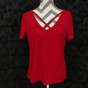 Women’s Small • Criss Cross Front Top • Red